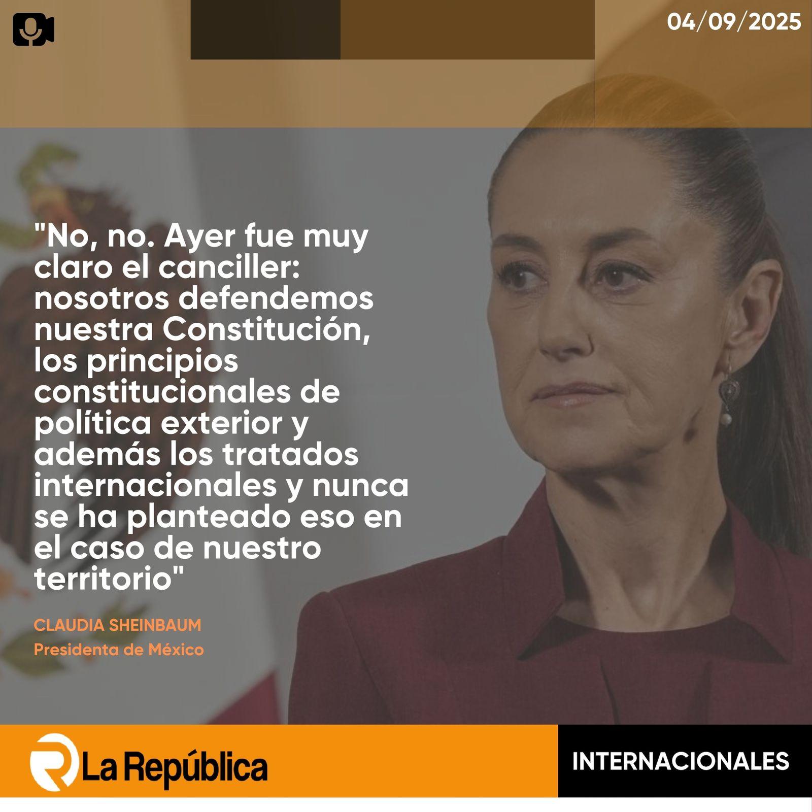 La presidenta de México, Claudia Sheinbaum, ha descartado que Estados Unidos haga en aguas mexicanas un ataque similar al que ejecutaron con - Cover Image